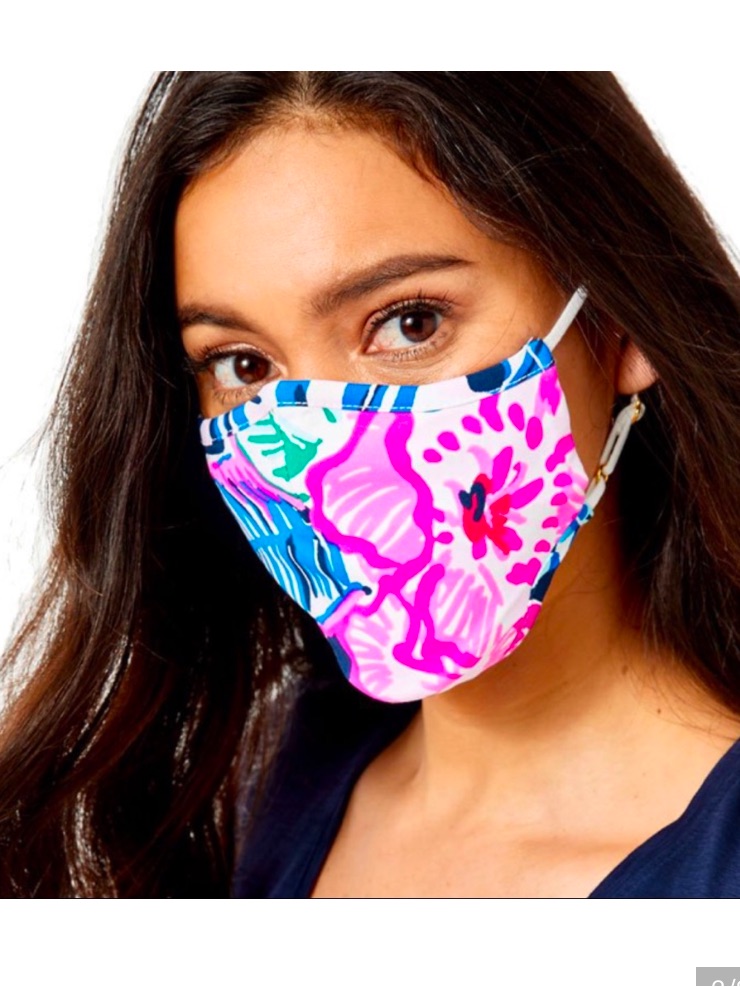Nwt Assorted Lilly Pulitzer Kids Adjustable Face Masks - One Size